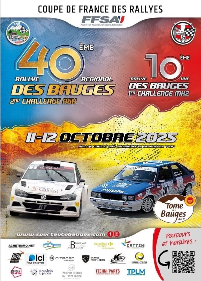 Rallye régional des Bauges 2026 Modernes et VHC