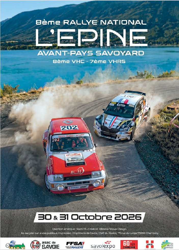 Rallye de l'Epine avant Pays Savoyard 2026 Modernes, VHC & VHRS