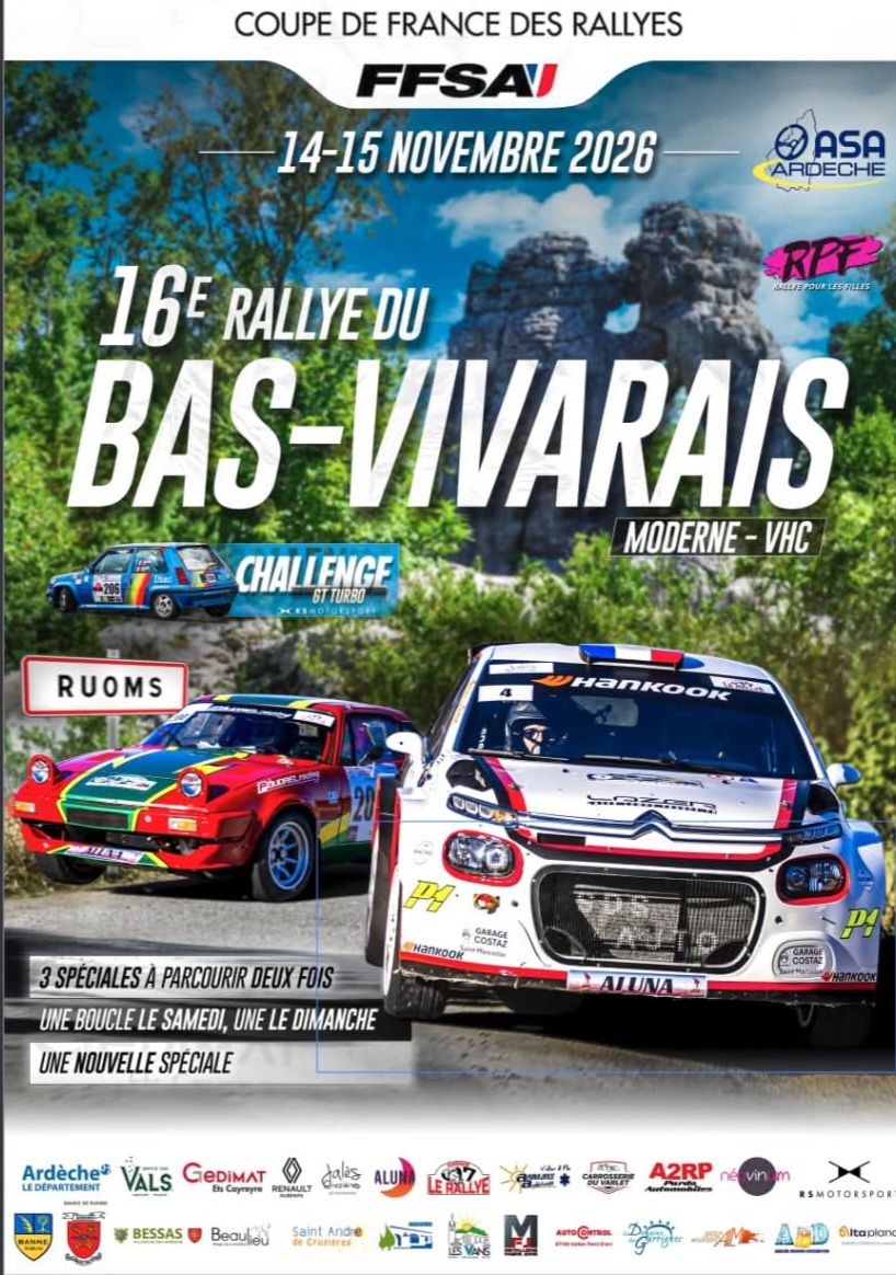 Rallye du Bas Vivarais 2026, Modernes et VHC